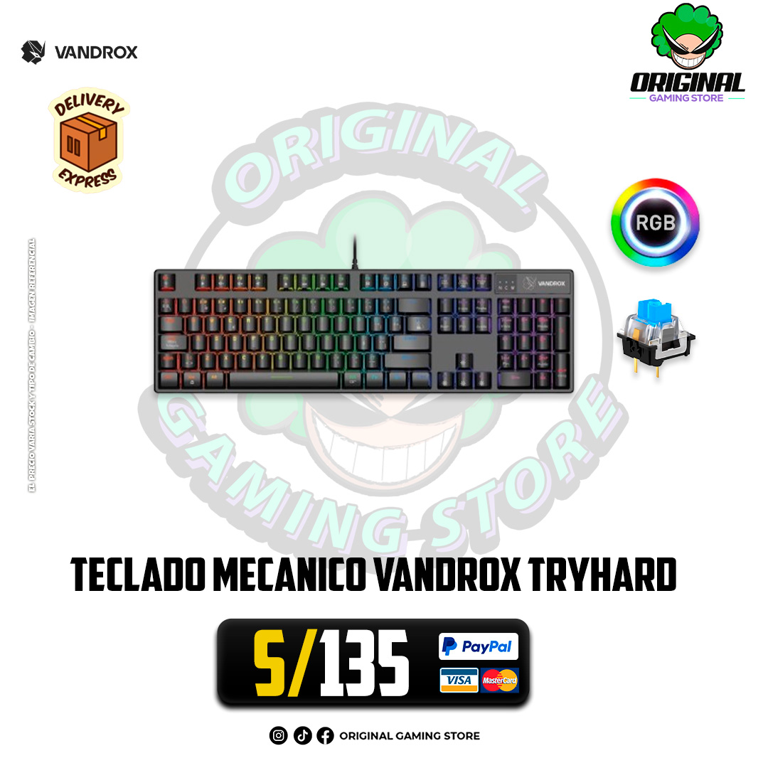 TECLADO MECANICO VANDROX TRYHARD 100% – Original Gamer Store