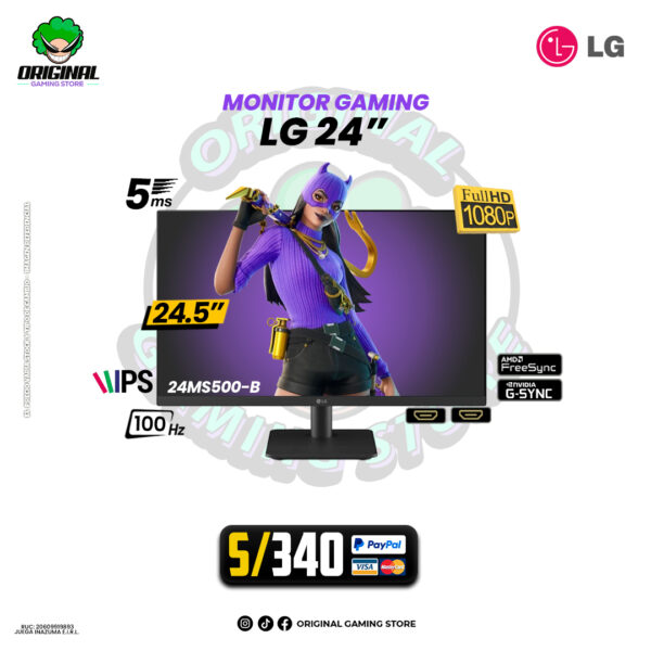MONITOR LG GAMER 24.5" 24MS500-B