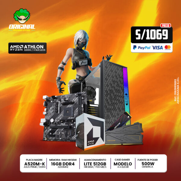 PC RYZEN ATHLON 3000G+16 RAM DDR4